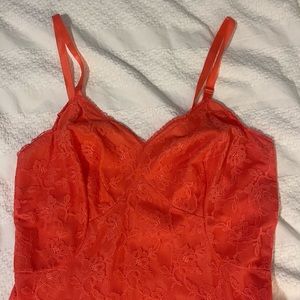 Orange Lace Slip